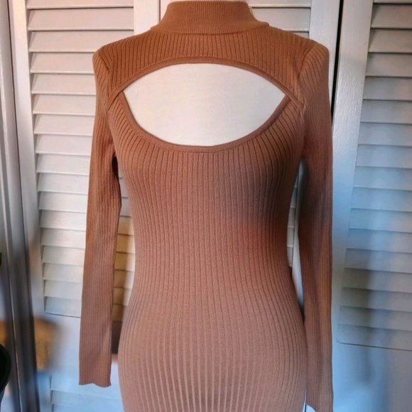 Beige Bodycon Dress - Picture 2 of 7